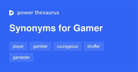 synonym for gamer